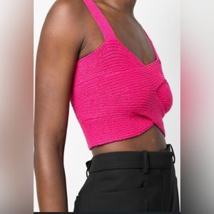 Cult Gaia Brieann pink crop top